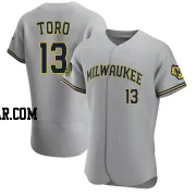 Abraham Toro Men's Milwaukee Brewers Gray Authentic Road Jersey