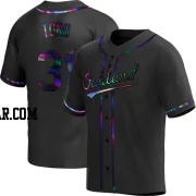 Abraham Toro Men's Oakland Athletics Black Holographic Replica Alternate Jersey