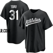 Abraham Toro Men's Oakland Athletics Black/White Replica Jersey