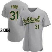 Abraham Toro Men's Oakland Athletics Gray Authentic Road Jersey