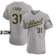 Abraham Toro Men's Oakland Athletics Gray Elite Road Jersey