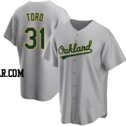 Abraham Toro Men's Oakland Athletics Gray Replica Road Jersey