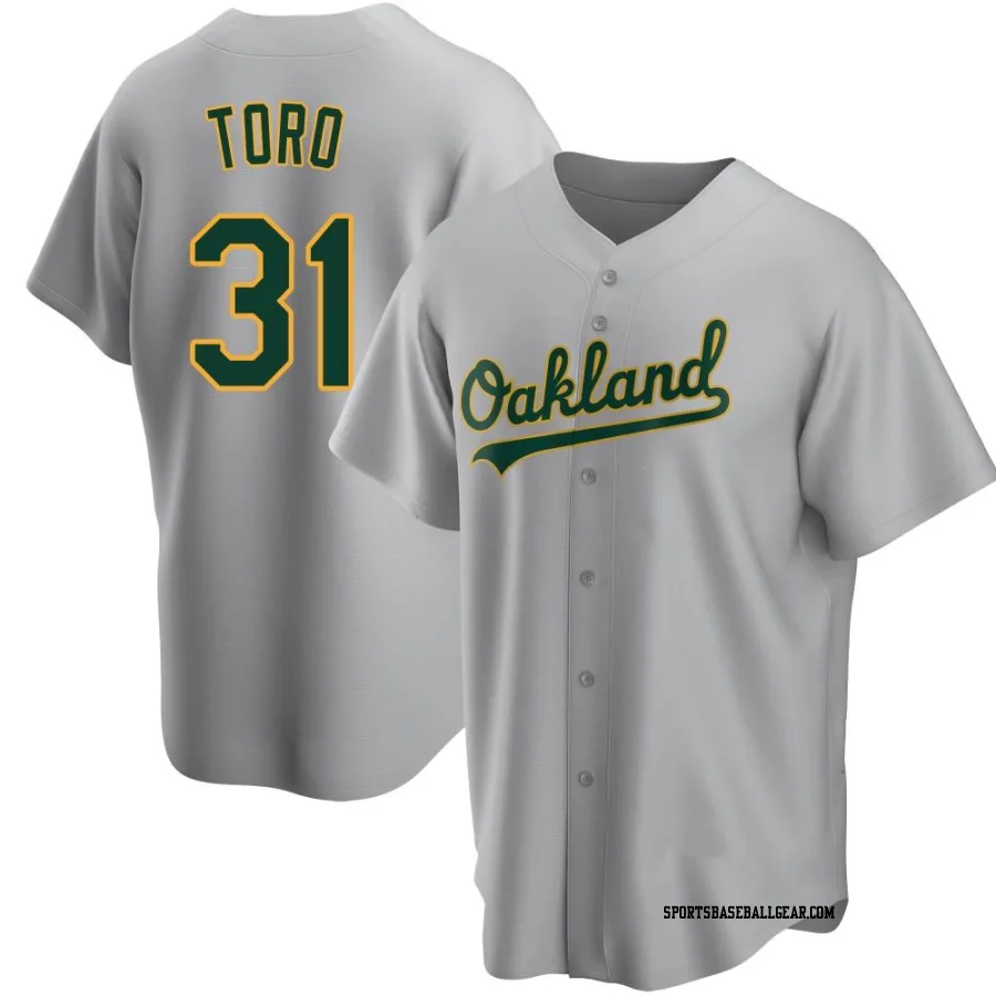 Abraham Toro Men's Oakland Athletics Gray Replica Road Jersey