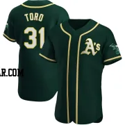 Abraham Toro Men's Oakland Athletics Green Authentic Alternate Jersey