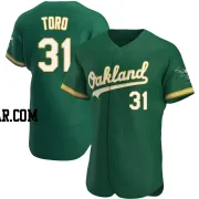 Abraham Toro Men's Oakland Athletics Green Authentic Kelly Alternate Jersey