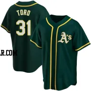 Abraham Toro Men's Oakland Athletics Green Replica Alternate Jersey