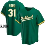 Abraham Toro Men's Oakland Athletics Green Replica Kelly Alternate Jersey