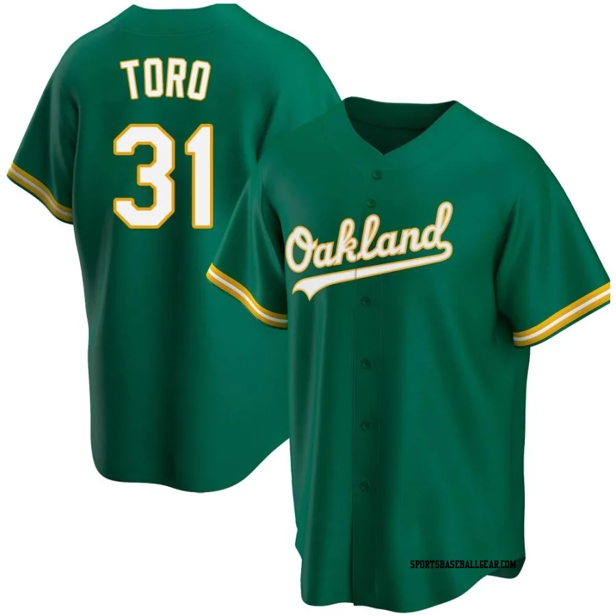 Abraham Toro Men's Oakland Athletics Green Replica Kelly Alternate Jersey