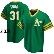 Abraham Toro Men's Oakland Athletics Green Replica R Kelly Road Cooperstown Collection Jersey