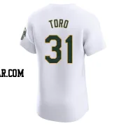 Abraham Toro Men's Oakland Athletics White Elite Home Jersey