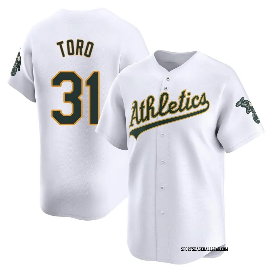 Abraham Toro Men's Oakland Athletics White Limited Home Jersey