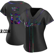 Abraham Toro Women's Milwaukee Brewers Black Holographic Replica Alternate Jersey