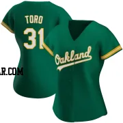 Abraham Toro Women's Oakland Athletics Green Authentic Kelly Alternate Jersey