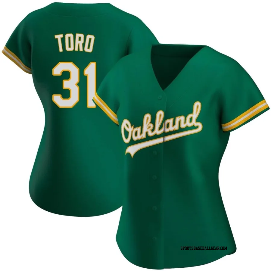 Abraham Toro Women's Oakland Athletics Green Authentic Kelly Alternate Jersey