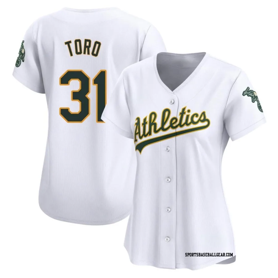 Abraham Toro Women's Oakland Athletics White Limited Home Jersey