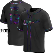 Abraham Toro Youth Milwaukee Brewers Black Holographic Replica Alternate Jersey