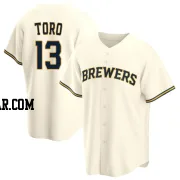 Abraham Toro Youth Milwaukee Brewers Cream Replica Home Jersey