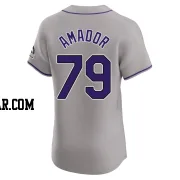 Adael Amador Men's Colorado Rockies Gray Elite Road Jersey