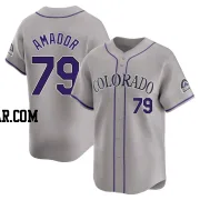 Adael Amador Men's Colorado Rockies Gray Limited Road Jersey