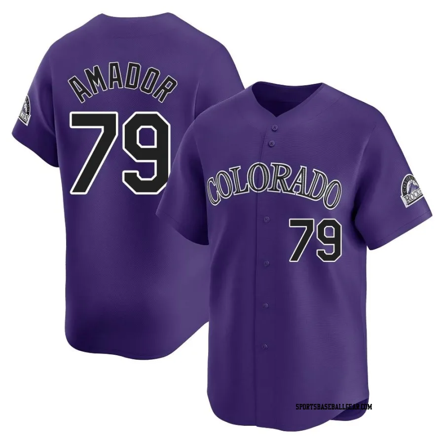 Adael Amador Men's Colorado Rockies Purple Limited Alternate Jersey