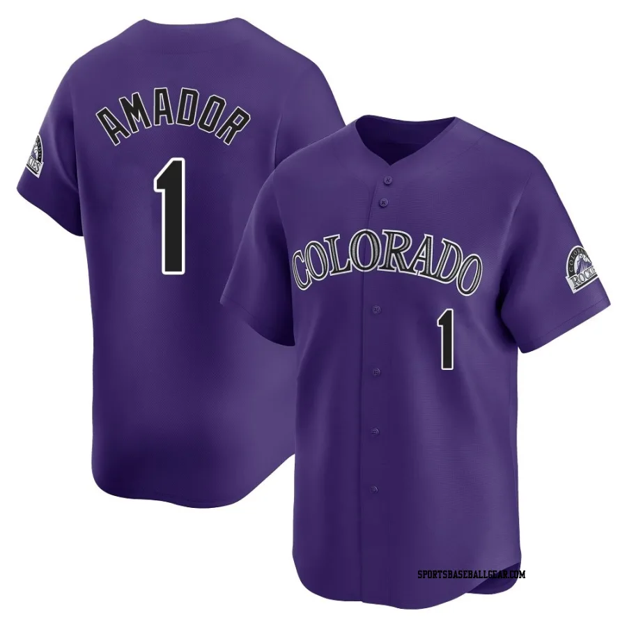 Adael Amador Men's Colorado Rockies Purple Limited Alternate Jersey