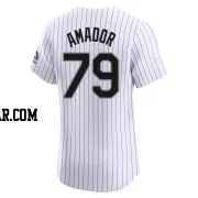 Adael Amador Men's Colorado Rockies White Elite Home Jersey