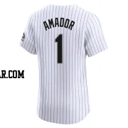 Adael Amador Men's Colorado Rockies White Elite Home Jersey