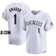 Adael Amador Men's Colorado Rockies White Limited Home Jersey