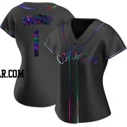 Adael Amador Women's Colorado Rockies Black Holographic Replica Alternate Jersey