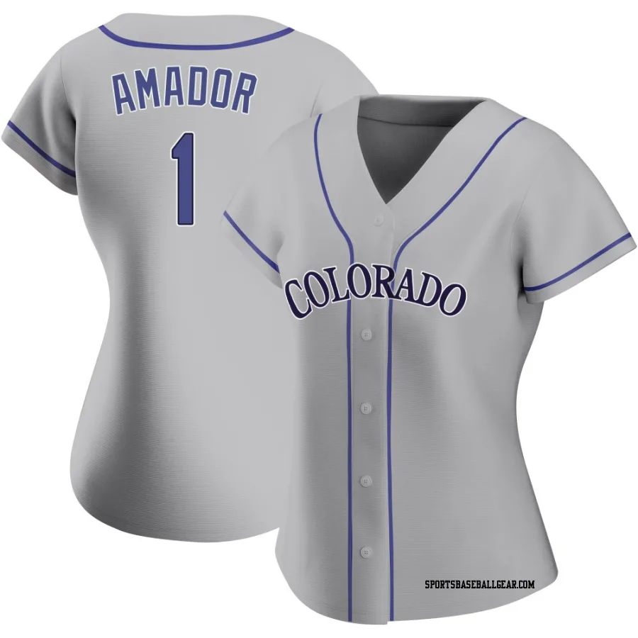 Adael Amador Women's Colorado Rockies Gray Authentic Road Jersey