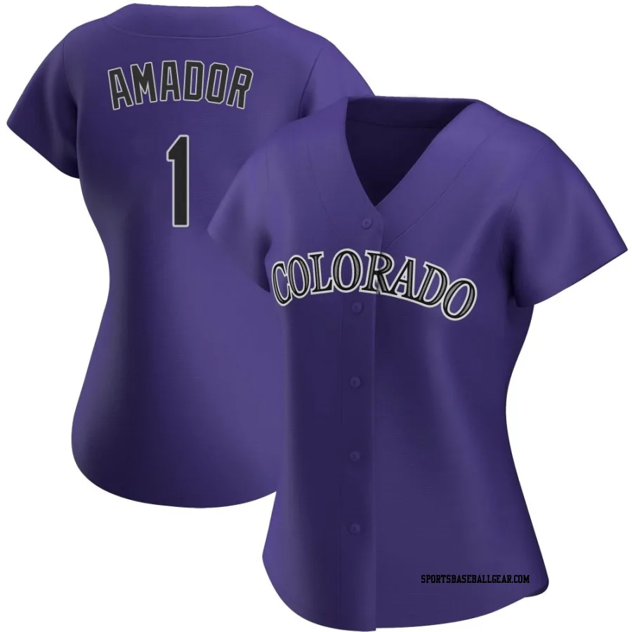 Adael Amador Women's Colorado Rockies Purple Replica Alternate Jersey