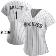 Adael Amador Women's Colorado Rockies White Authentic Home Jersey