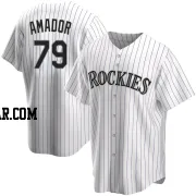 Adael Amador Youth Colorado Rockies White Replica Home Jersey