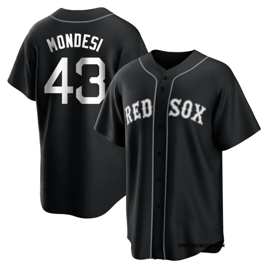 Adalberto Mondesi Men's Boston Red Sox Black/White Replica Jersey