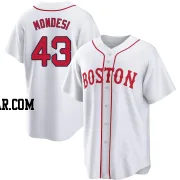 Adalberto Mondesi Men's Boston Red Sox White Replica 2021 Patriots' Day Jersey