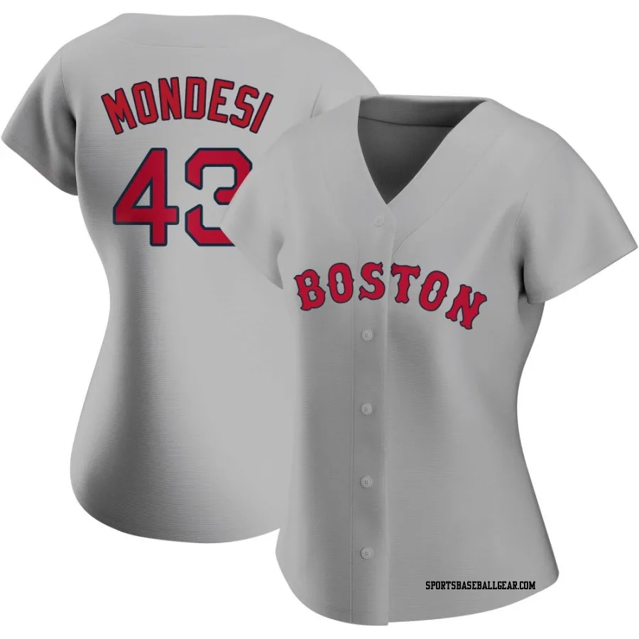 Adalberto Mondesi Women's Boston Red Sox Gray Replica Road Jersey