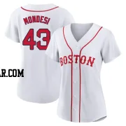 Adalberto Mondesi Women's Boston Red Sox White Authentic 2021 Patriots' Day Jersey