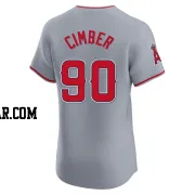 Adam Cimber Men's Los Angeles Angels Gray Elite Road Jersey