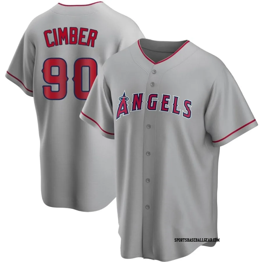 Adam Cimber Men's Los Angeles Angels Replica Silver Road Jersey