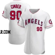 Adam Cimber Men's Los Angeles Angels White Authentic Jersey