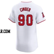 Adam Cimber Men's Los Angeles Angels White Elite Home Jersey