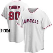 Adam Cimber Men's Los Angeles Angels White Replica Home Jersey