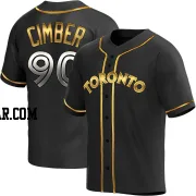 Adam Cimber Men's Toronto Blue Jays Black Golden Replica Alternate Jersey