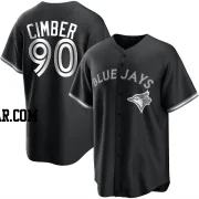 Adam Cimber Men's Toronto Blue Jays Black/White Replica Jersey