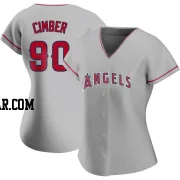 Adam Cimber Women's Los Angeles Angels Authentic Silver Road Jersey