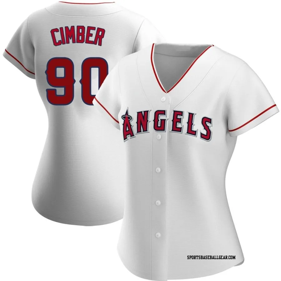 Adam Cimber Women's Los Angeles Angels White Authentic Home Jersey