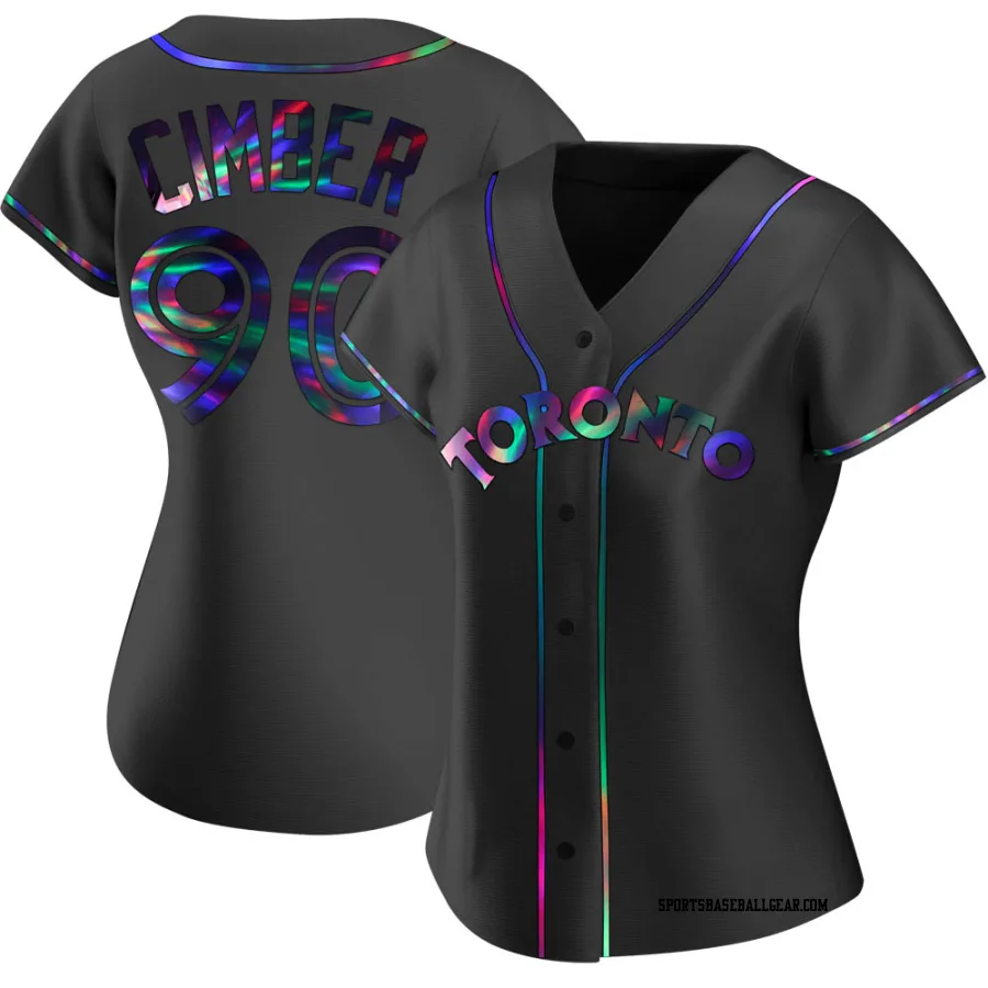 Adam Cimber Women's Toronto Blue Jays Black Holographic Replica Alternate Jersey