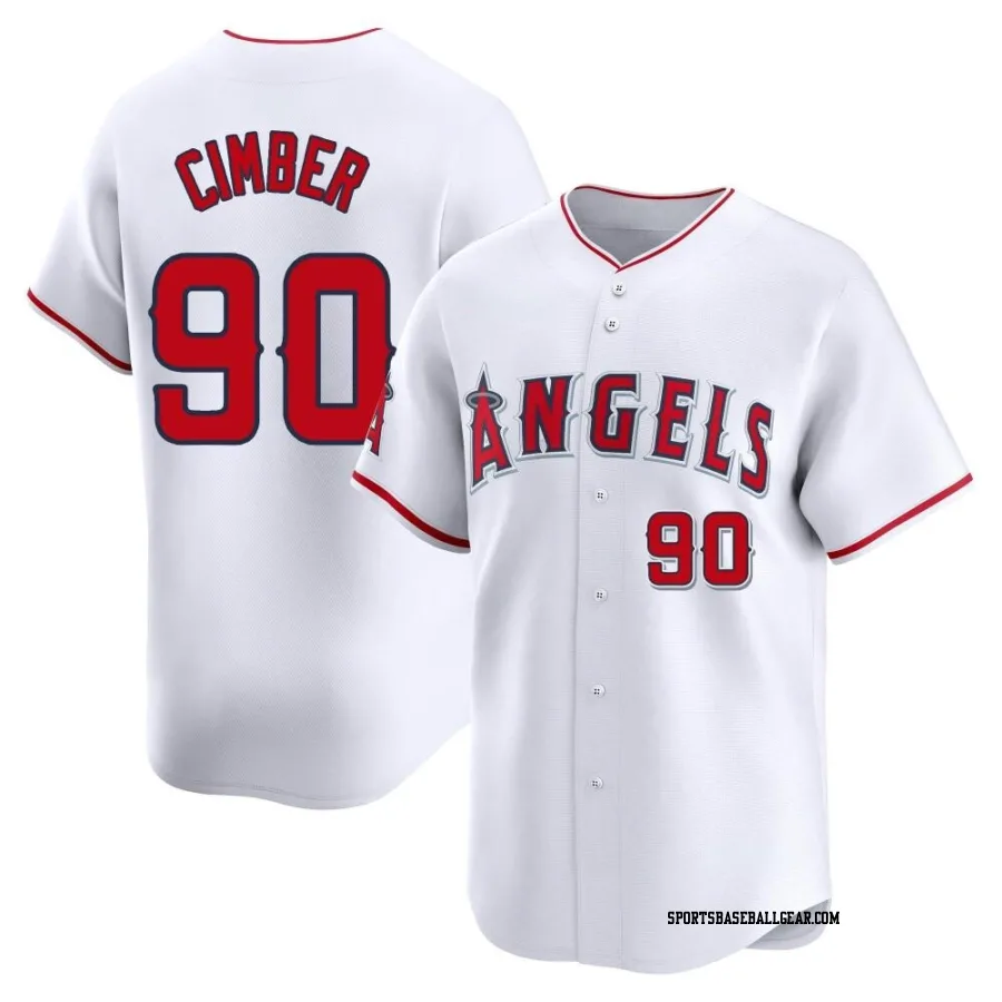 Adam Cimber Youth Los Angeles Angels White Limited Home Jersey