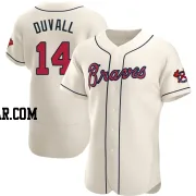 Adam Duvall Men's Atlanta Braves Cream Authentic Alternate Jersey