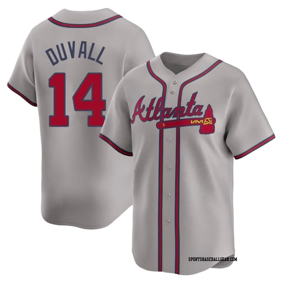 Adam Duvall Men's Atlanta Braves Gray Limited Away Jersey